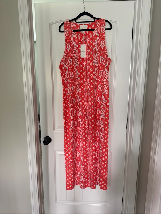 Lilly Pulitzer Dresses & Skirts - Lilly Pulitzer NWT Ulla Maxi Built-In-Bra Dress in orange/white pattern size XL
